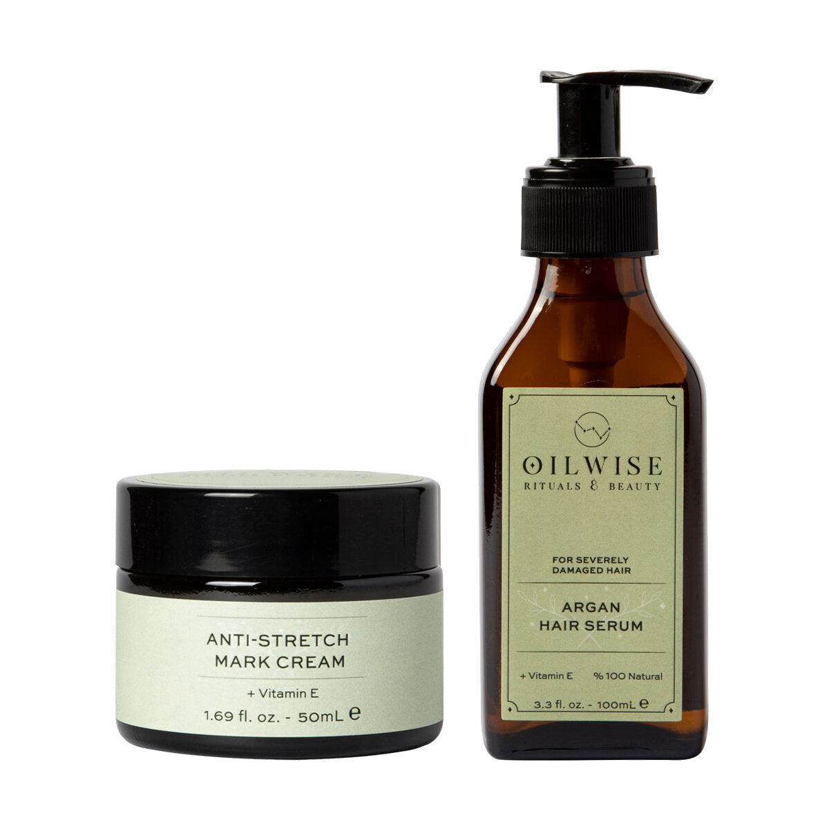 Stretch Cream & Hair Serum Set