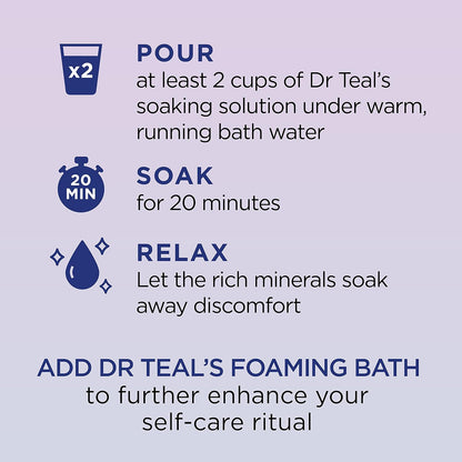 Pure Epsom Magnesium Salt Soak, Sleep Blend with Melatonin, Lavender & Essential Oils, 3 Lb (Pack of 4)