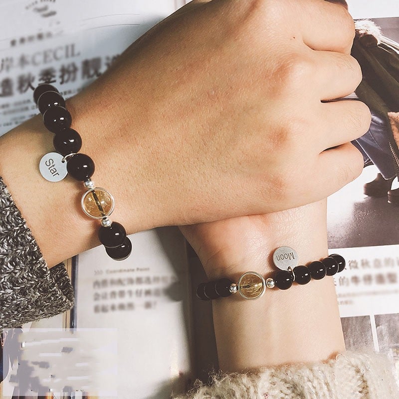 Natural Crystal Couple Bracelets (Pair)