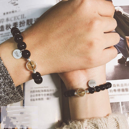 Natural Crystal Couple Bracelets (Pair)