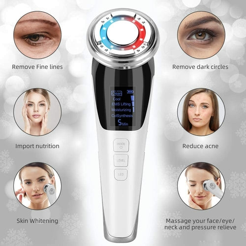 Facial Massager Ultrasonic Vibration Wrinkle Remover Anti-Aging