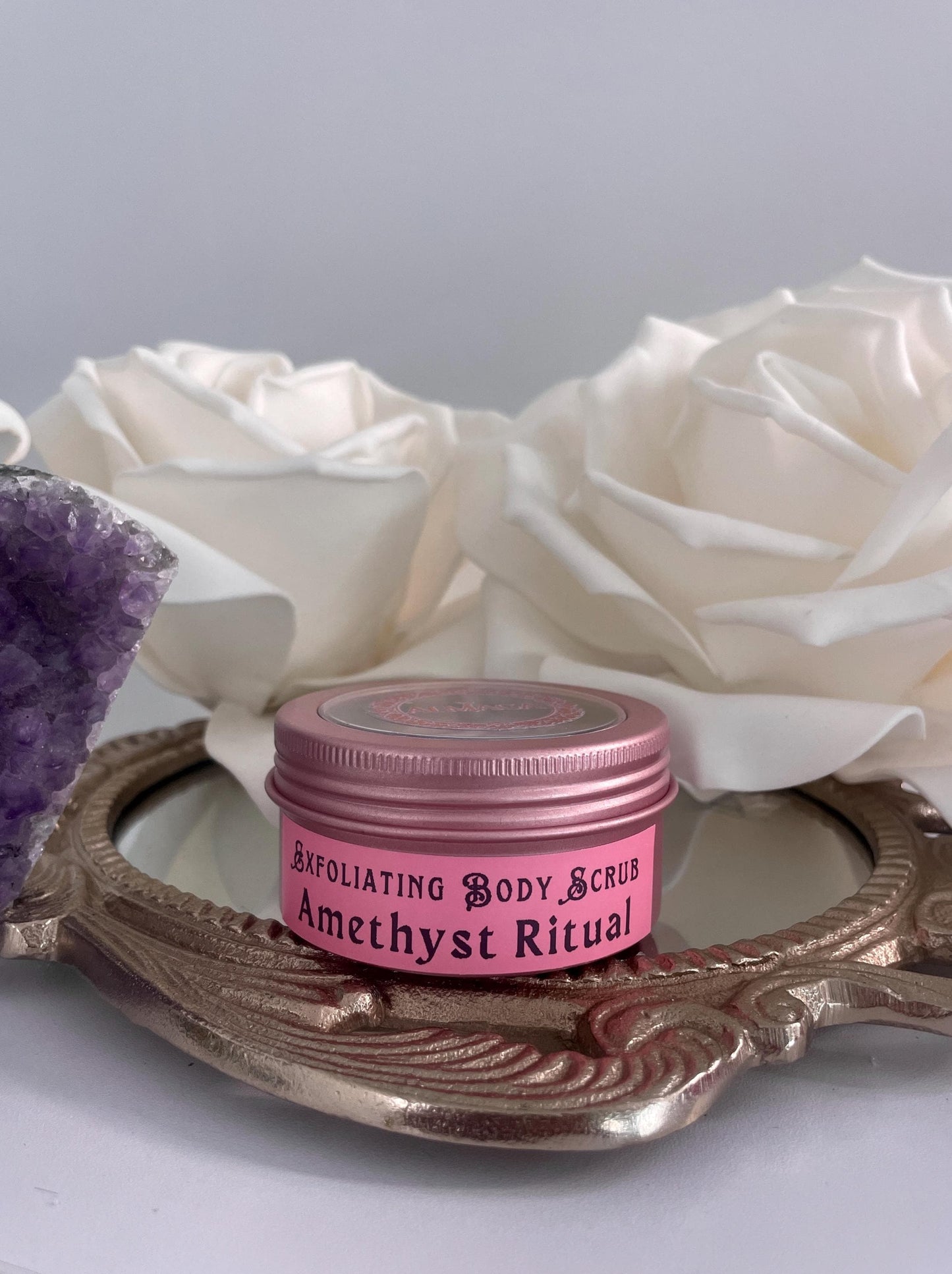 Amethyst & Lavender Exfoliating Body Scrub: Energy Cleansing Ritual