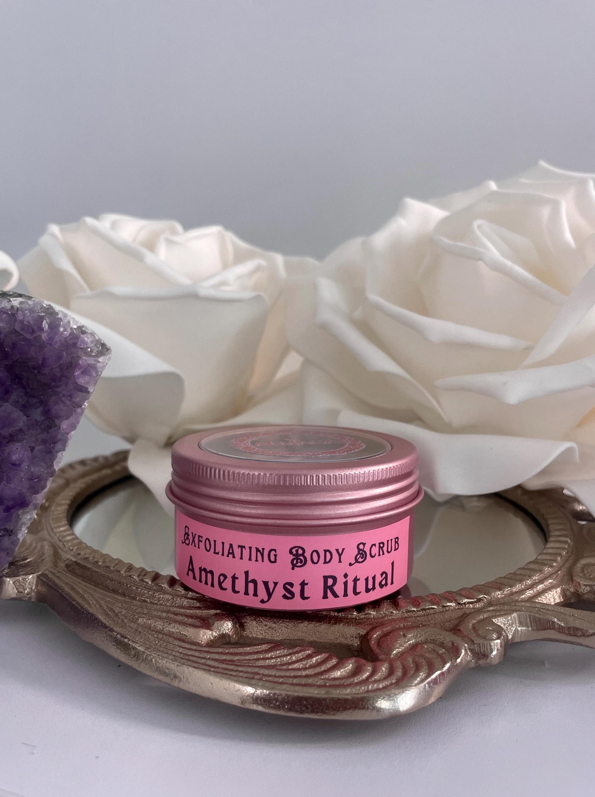 Amethyst & Lavender Exfoliating Body Scrub: Energy Cleansing Ritual